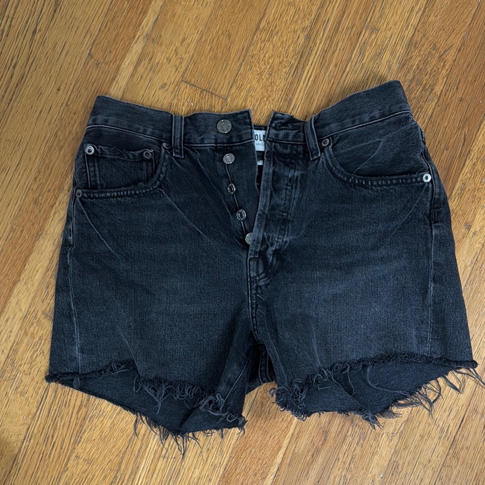 Agolde Black Jean Shorts Classic Style